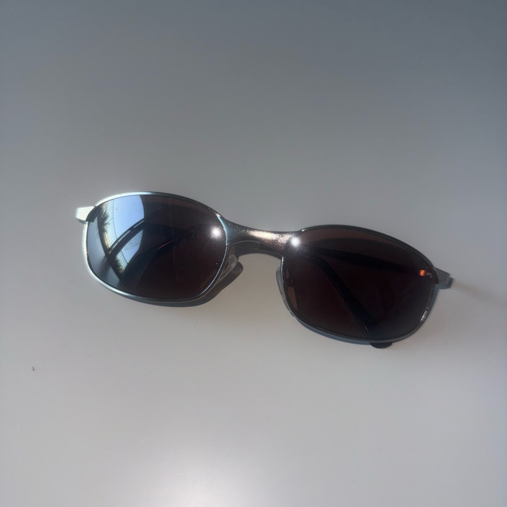 Stylish silver with orange tint Sunglasses
